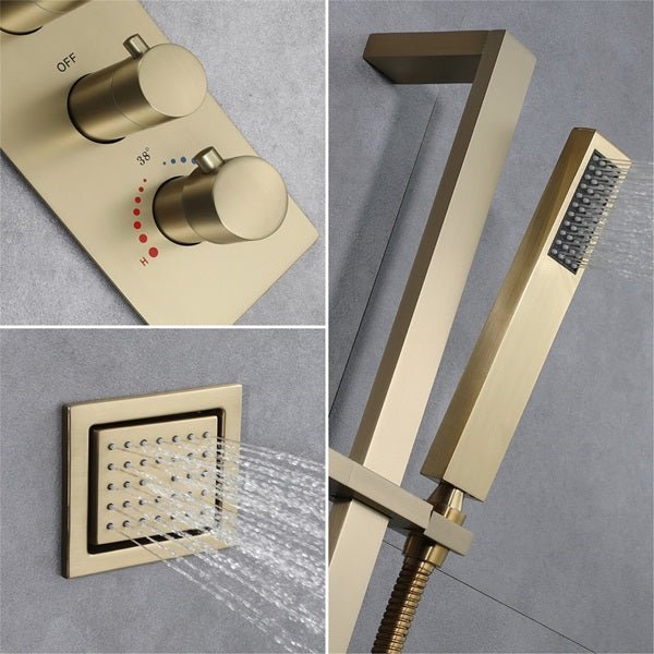 Cascada Riviera 12"x36" LED Bluetooth Shower System - Installation View