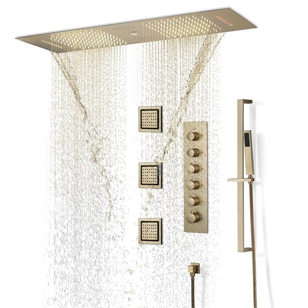 Cascada Riviera 12"x36" LED Bluetooth Shower System - View 9