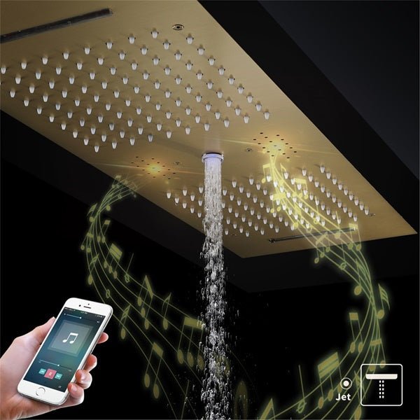 Cascada Riviera 12"x36" LED Bluetooth Shower System - View 12