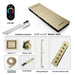 Cascada Riviera 12"x36" LED Bluetooth Shower System - Close-Up
