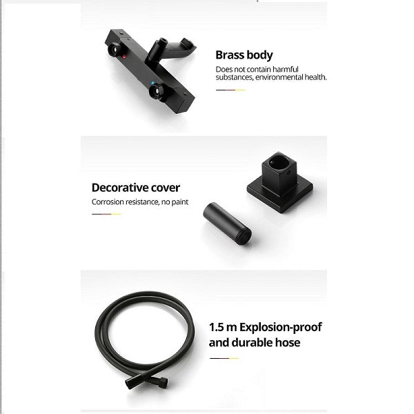 Cascada Rubinetto 10" Matte Black Thermostatic Shower Faucet - View 17