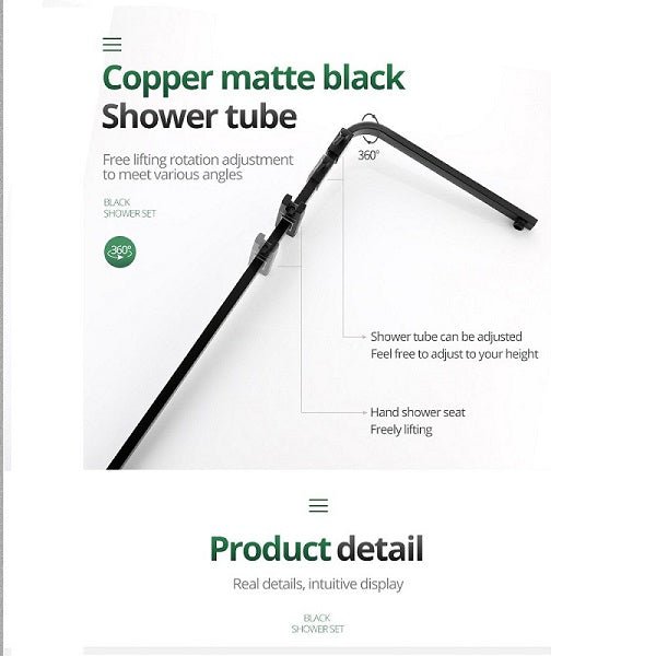 Cascada Rubinetto 10" Matte Black Thermostatic Shower Faucet - Dimensions
