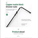 Cascada Rubinetto 10" Matte Black Thermostatic Shower Faucet - Dimensions