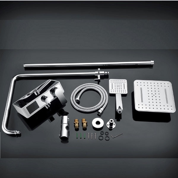 Cascada Serena 8" Digital Shower Faucet Set Chrome Finish - Lifestyle View