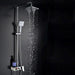Cascada Serena 8" Digital Shower Faucet Set Chrome Finish - Dimensions
