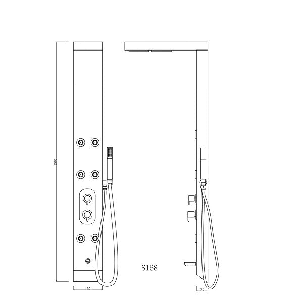 Cascada Showers Lusso 59 Inch All-in-One Indoor Shower Panel - Lifestyle View