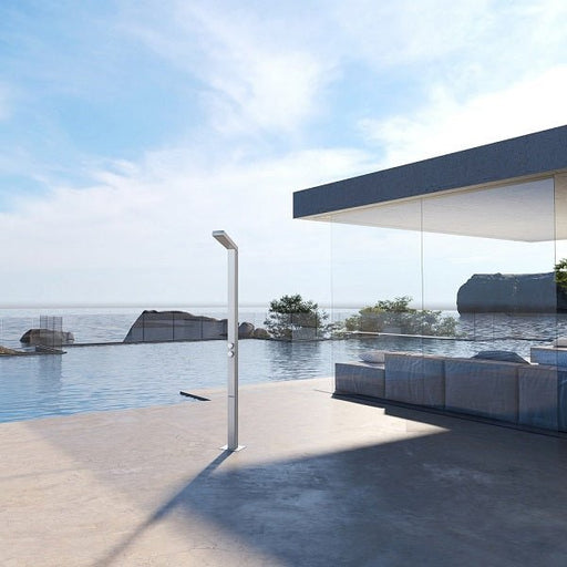Cascada Showers Outdoor Shower Panel: Brushed Stainless Steel Finish for a Sleek and Stylish Look