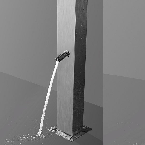 Cascada Showers Stainless Steel Outdoor Shower Panel: Upgrade Your Backyard Oasis - Dimensions