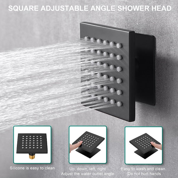 Cascada Sicilian 16"x28" Music LED Waterfall Shower System with Dual Rain Showerheads - View 16