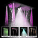Cascada Sicilian 16"x28" Music LED Waterfall Shower System with Dual Rain Showerheads - Side View