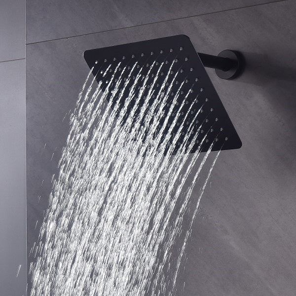 Cascada Sicilian 16"x28" Music LED Waterfall Shower System with Dual Rain Showerheads - Installation View
