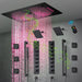 Cascada Sicilian 16"x28" Music LED Waterfall Shower System with Dual Rain Showerheads - View 9