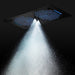 Cascada Sicilian 16"x28" Music LED Waterfall Shower System with Dual Rain Showerheads - Close-Up