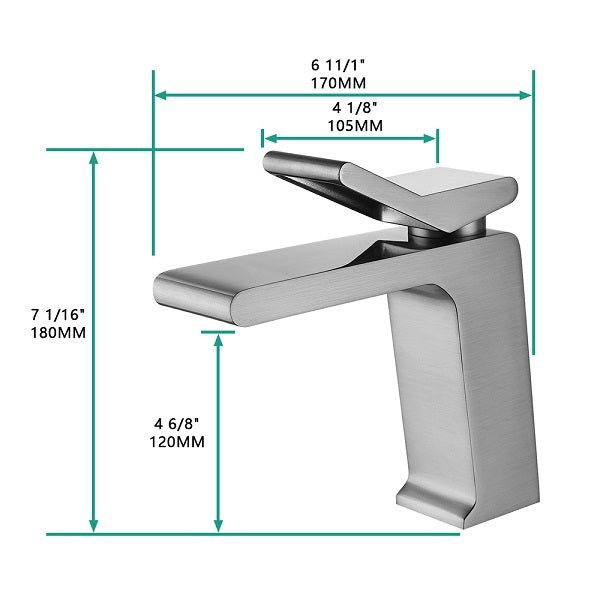 Cascada Single Handle Waterfall Bathroom Sink Faucet - Lifestyle View