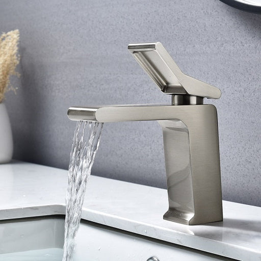 Cascada Single Handle Waterfall Bathroom Sink Faucet