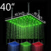 Cascada Square Ceiling Mount Rainfall LED Shower Head (Include Shower Arm) - View 14