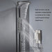 Cascada AquaTech Elite 80” High-Tech Shower Panel with Dual Back Jets - Gun Metal Finish - Side View