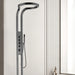 Cascada AquaTech Elite 80” High-Tech Shower Panel with Dual Back Jets - Gun Metal Finish - Dimensions