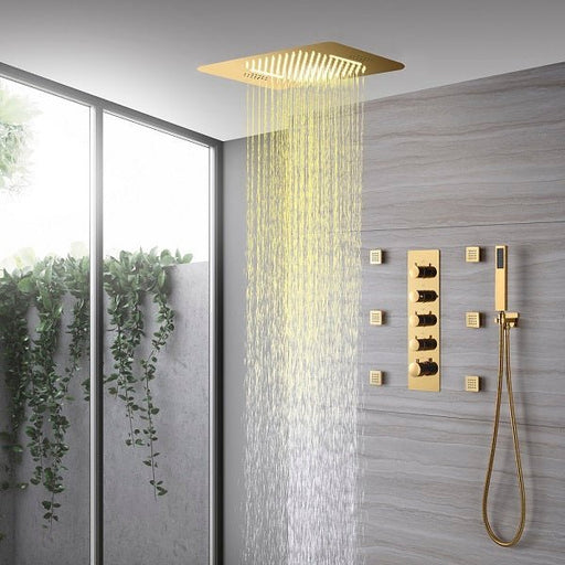 Cascada Stella 15”x23” LED Shower System - Side View