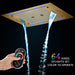 Cascada Venice 23"x31" Brushed Gold Bluetooth LED Showerhead Shower Head - Features