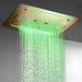 Cascada Venice 23"x31" Brushed Gold Bluetooth LED Showerhead Shower Head - Installation View