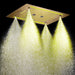 Cascada Venice 23"x31" Brushed Gold Music LED Shower System - View 12