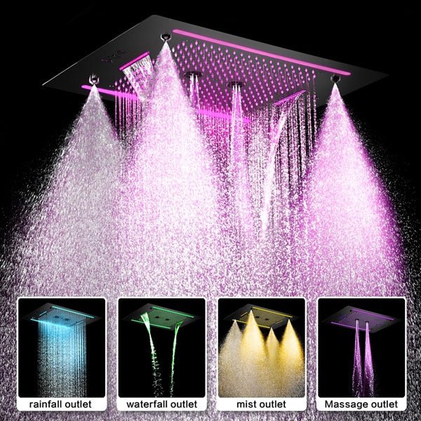 Cascada Venice 23"x31" LED Music Shower Head - View 11