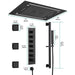 Cascada Venice 23"x31" Matte Black LED Shower System - Lifestyle View