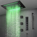 Cascada Venice 23"x31" Matte Black LED Shower System - View 13