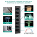 Cascada Venice 23"x31" Matte Black LED Shower System - View 15