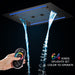 Cascada Venice 23"x31" Matte Black LED Shower System - Side View