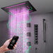 Cascada Venice 23"x31" Matte Black LED Shower System - View 11
