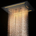 Cascada Venice 23"x31" Matte Black Music LED Showerhead Shower Head