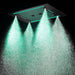 Cascada Venice 23"x31" Matte Black Music LED Showerhead Shower Head - Detail View