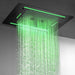 Cascada Venice 23"x31" Matte Black Music LED Showerhead Shower Head - Installation View