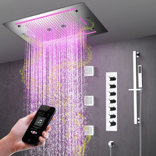 Cascada Venice 23"x31" Music LED Shower System