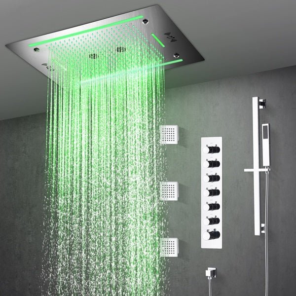 Cascada Venice 23"x31" Music LED Shower System - View 9