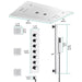 Cascada Venice 23"x31" Music LED Shower System - Dimensions