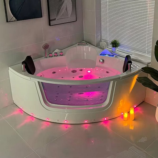 Cascada Venice Luxury Freestanding Acrylic Whirlpool Bathtub Spa LED Air Jets - Detail View