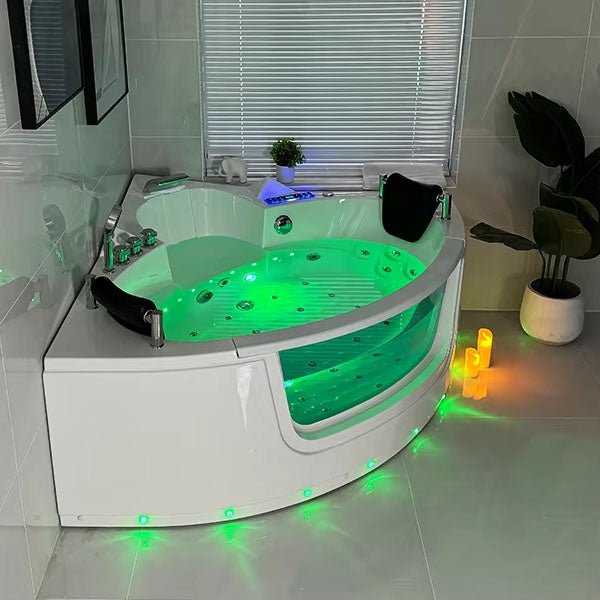Cascada Venice Luxury Freestanding Acrylic Whirlpool Bathtub Spa LED Air Jets - Close-Up