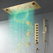 Cascada Verona 16"x36" Brushed Gold Music LED Digital Shower System
