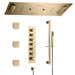 Cascada Verona 16"x36" Brushed Gold Music LED Shower System - View 9