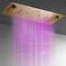 Cascada Verona 16"x36" Brushed Gold Music LED Showerhead Shower Head - Features