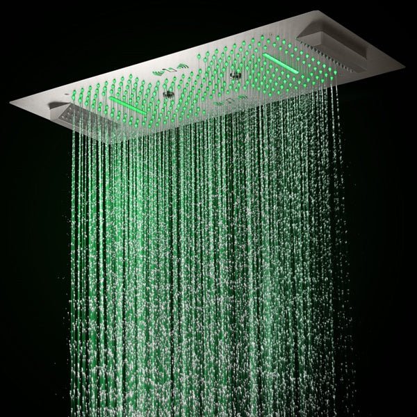 Cascada Verona 16"x36" Brushed Nickel Music LED Shower System - View 15