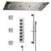 Cascada Verona 16"x36" Brushed Nickel Music LED Shower System - View 10