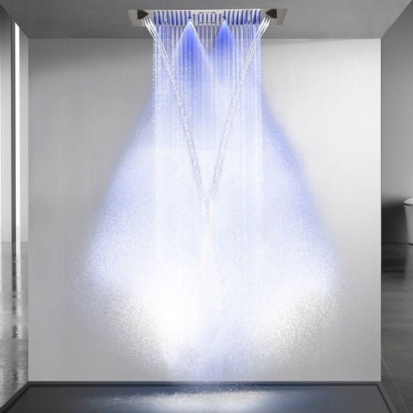 Cascada Verona 16"x36" Brushed Nickel Music LED Shower System - View 11