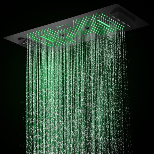 Cascada Verona 16"x36" Matte Black Music LED Digital Shower System - View 15