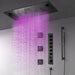 Cascada Verona 16"x36" Matte Black Music LED Digital Shower System - View 9