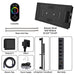Cascada Verona 16"x36" Matte Black Music LED Digital Shower System - Lifestyle View