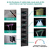 Cascada Verona 16"x36" Matte Black Music LED Shower System - Detail View